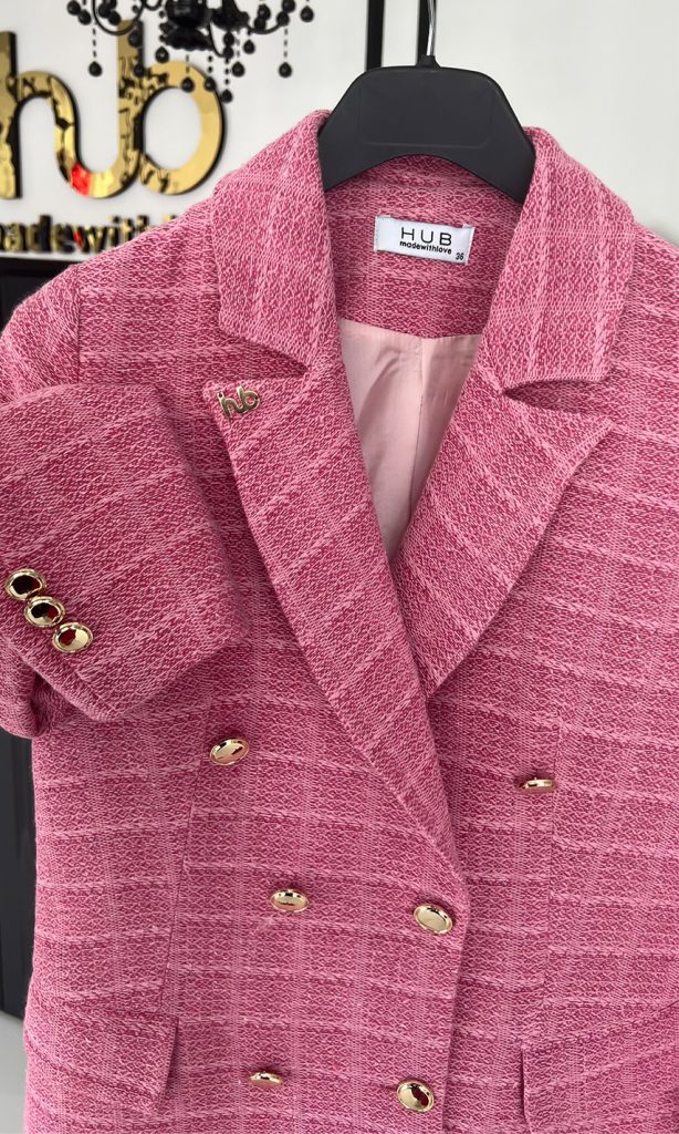 spr3 jpg 614x1024 - Spring Tüvit Ceket Rose Pembe