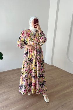 Çiçekli Summer Elbise - Görsel 2