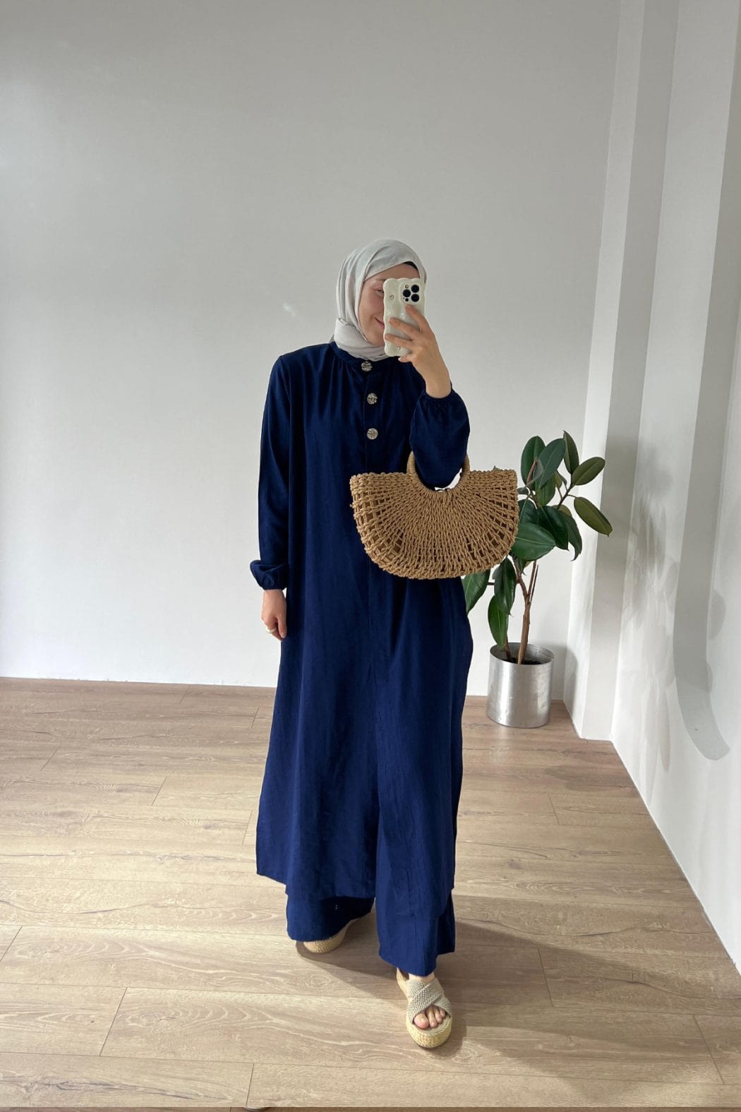 Natural Maxi Takım Lacivert - Görsel 1