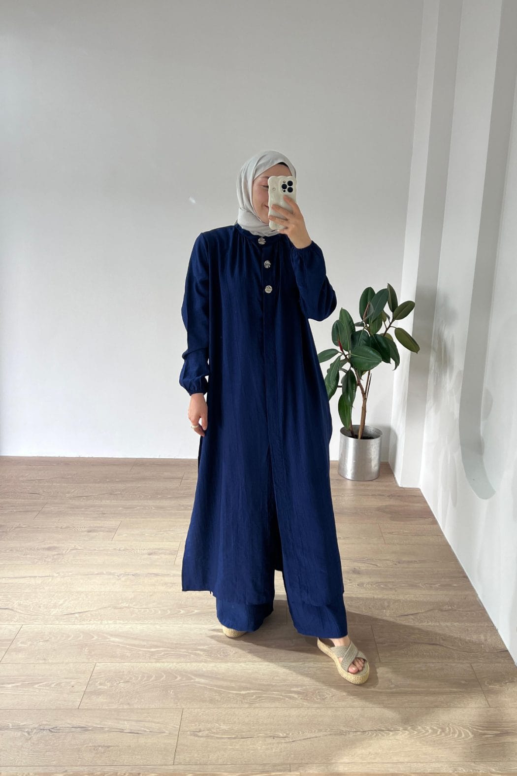 Natural Maxi Takım Lacivert - Görsel 3