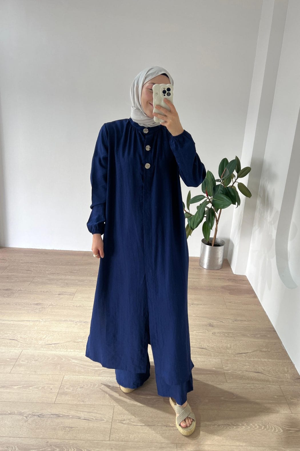 Natural Maxi Takım Lacivert - Görsel 4